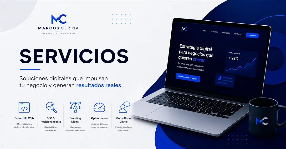 Servicios de desarrollo web, SEO y estrategia digital de Marcos Cerina